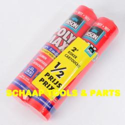 Poly Max High Tack Express wit koker 430 gram - Duo actie pak 2e koker halve prijs | 6309790A2